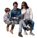Family sitting people png (15821) - miniature