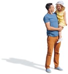 Cut out people - Family Standing 0008 | MrCutout.com - miniature