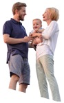 Cut out people - Family Standing 0037 | MrCutout.com - miniature