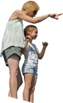 Cut out people - Family Standing 0038 | MrCutout.com - miniature