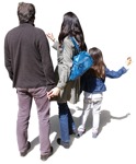 Cut out people - Family Standing 0046 | MrCutout.com - miniature