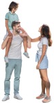 Cut out people - Family Standing 0056 | MrCutout.com - miniature
