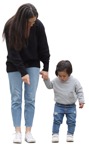 Cut out people - Family Standing 0073 | MrCutout.com - miniature