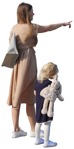 Family standing cut out pictures (10683) - miniature