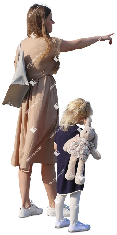 Family standing cut out pictures (10301)