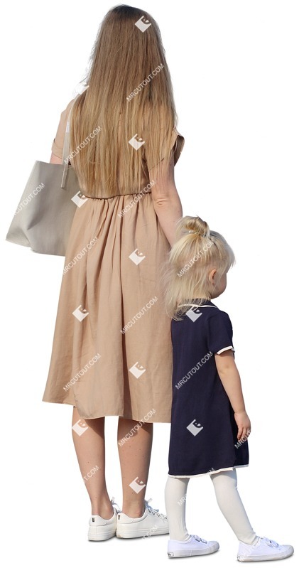 Family standing people cutouts (10299)