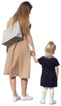 Family standing people cutouts (10298) - miniature
