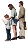 Family standing people png (15732) | MrCutout.com - miniature