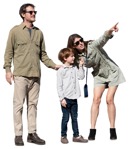 Family standing people png (15826) | MrCutout.com - miniature