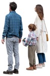 Family standing people png (15715) | MrCutout.com - miniature
