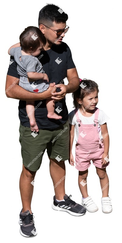 Family standing cut out pictures (17351)