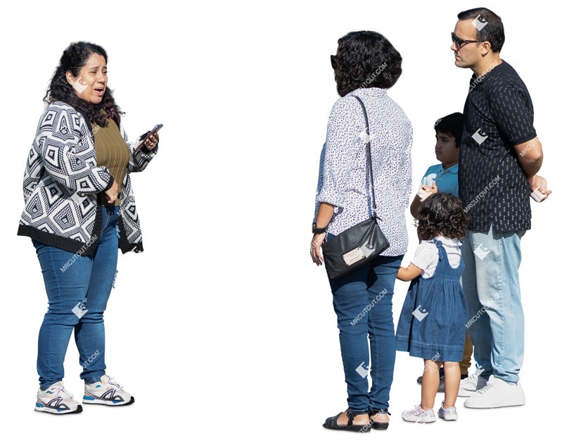 Family standing cut out pictures (19597)