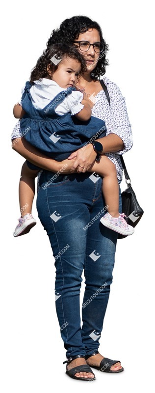 Family standing cut out pictures (17249)