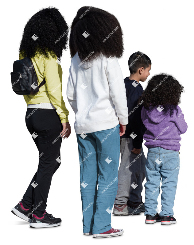 Family standing cut out pictures (20305)