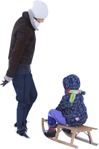 Cut out people - Family Standing And Sitting 0001 | MrCutout.com - miniature