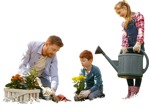 Family standing and sitting people png (5535) - miniature