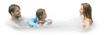 Family swimming people png (13724) - miniature