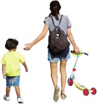 Family walking people png (614) - miniature