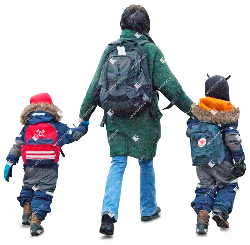 Family walking people png (2558)