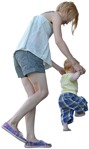 Family walking people png (4473) - miniature