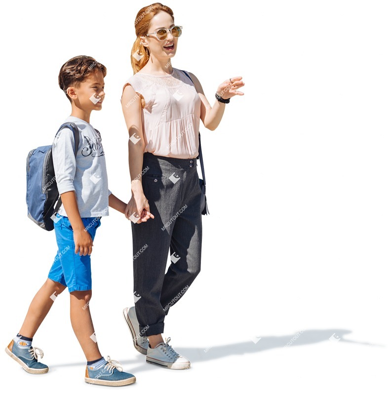 Family walking people png (4958)