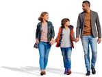 Family walking people png (6228) - miniature