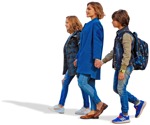 Family walking people png (7096) - miniature