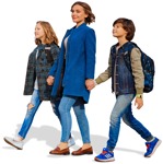 Family walking people png (6607) - miniature