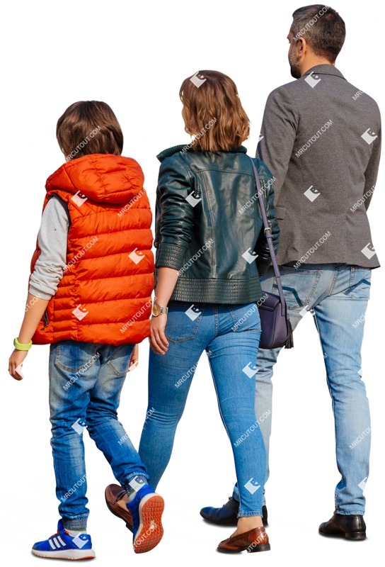 Family walking people png (7329)