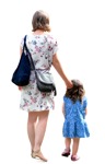 Family walking cut out people (7877) - miniature