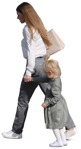 Family walking people png (9217) - miniature