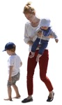 Family walking people cutouts (11485) | MrCutout.com - miniature