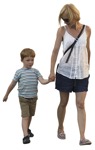 Family walking cut out pictures (11783) - miniature