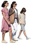 Family walking entourage people (13558) | MrCutout.com - miniature
