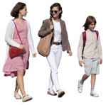 Family walking entourage people (13560) | MrCutout.com - miniature