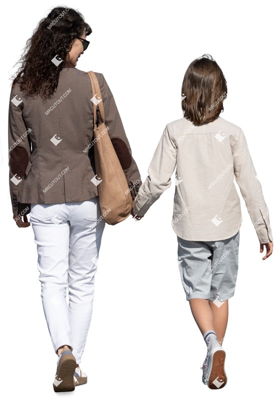 Family walking cut out pictures (13962)