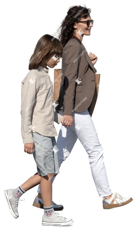 Family walking cut out pictures (13966)