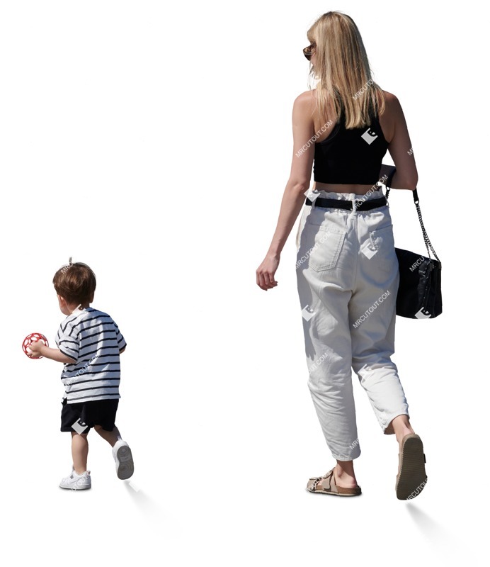 Family walking person png (16408)