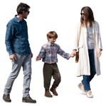 Family walking people png (16048) - miniature