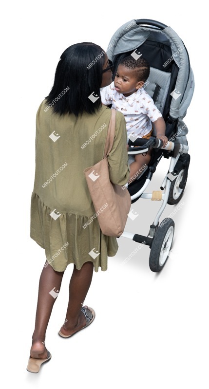 Family walking entourage people (15652)