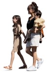 Family walking entourage people (16559) | MrCutout.com - miniature