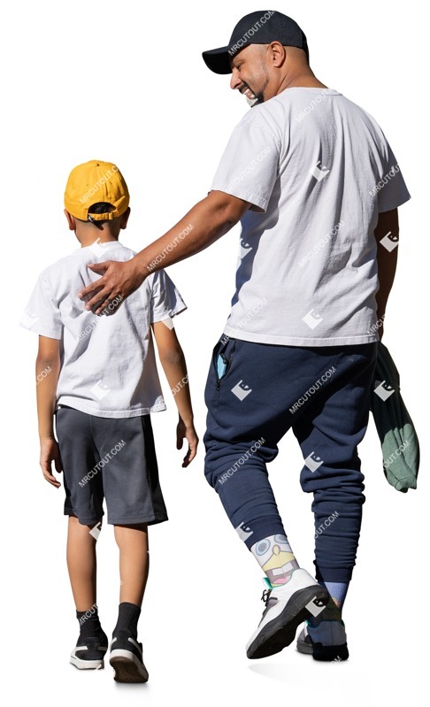 Family walking people cutouts (18450)