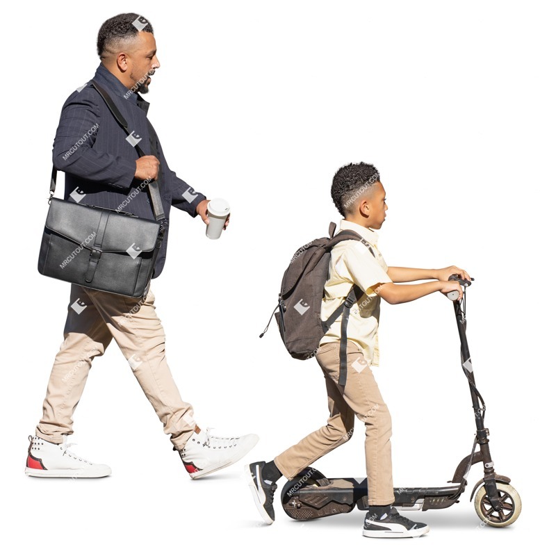 Family walking photoshop people (16432)