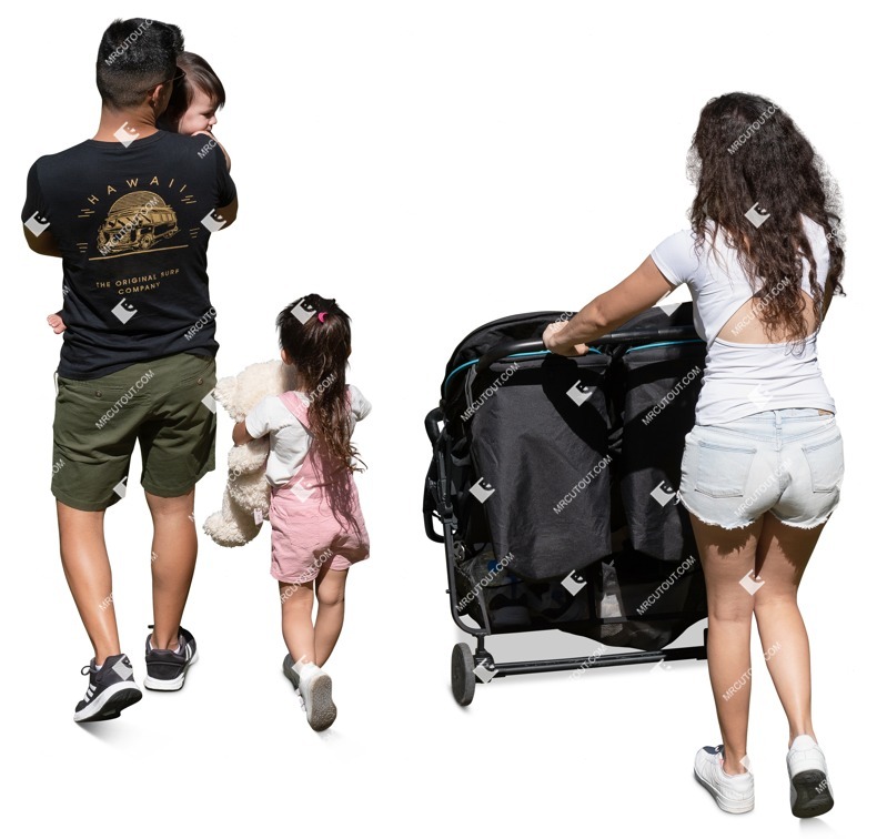 Family walking people png (16936)