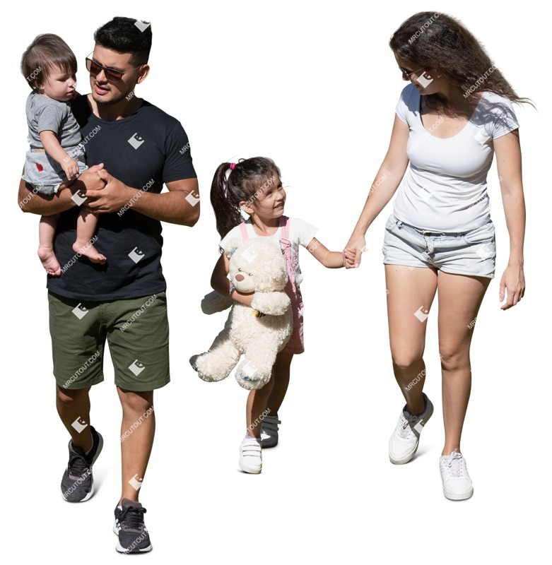 Family walking people png (16937)