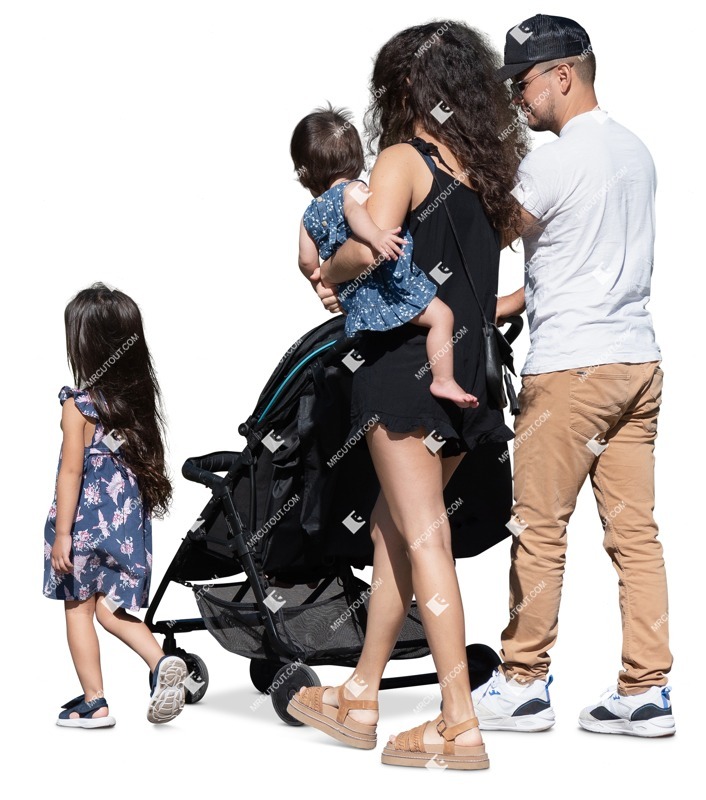 Family walking human png (16615)