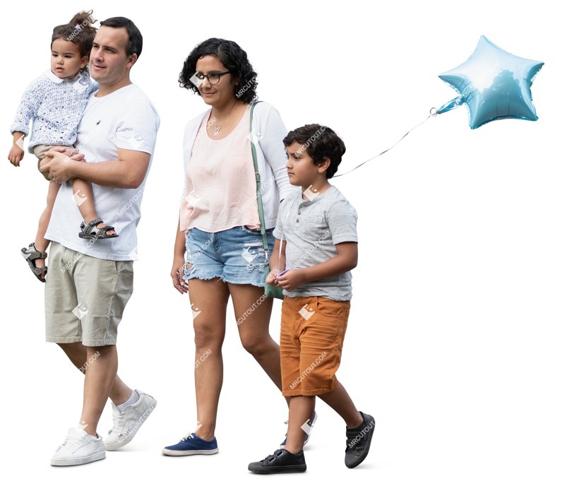 Family walking people png (17922)