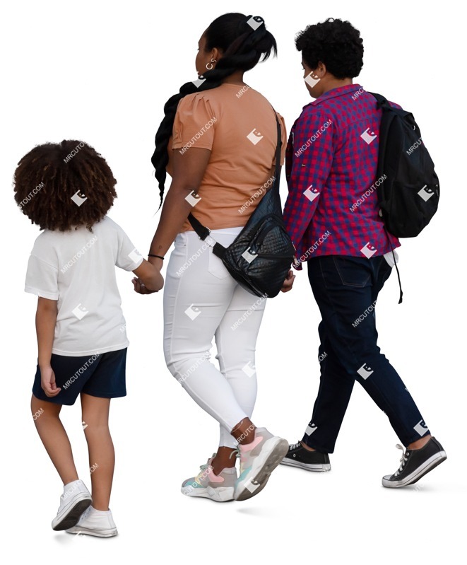 Family walking people png (17283)