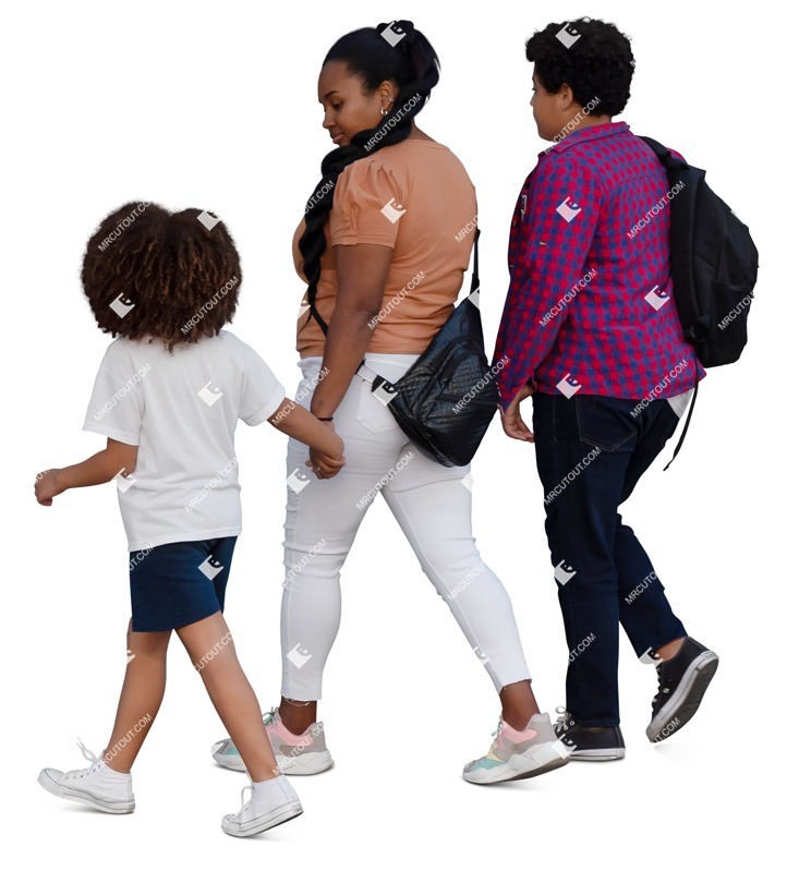 Family walking people png (17282)