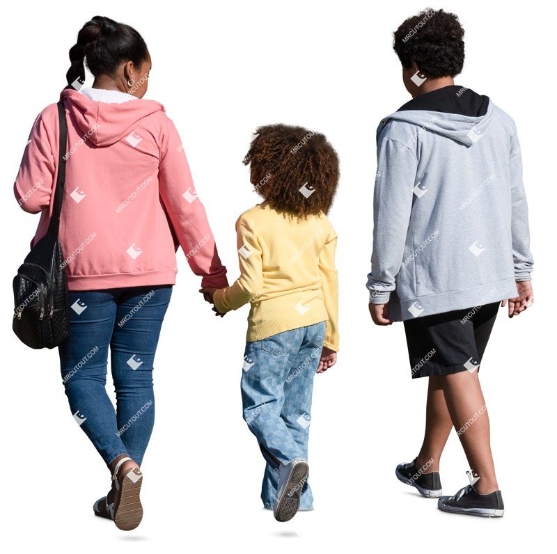 Family walking people png (17806)